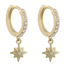 Feliz Ring Stone Earring Gold/Clear 14,5mm