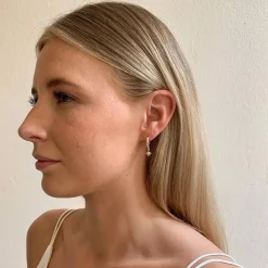 Feliz Ring Stone Earring Gold/Clear 14,5mm