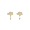 Field Cloud Earring Plain Gold