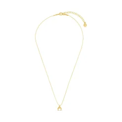 Fine Pave Crescent Charm Necklace