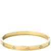 Fiona Crystal Bangle Bracelet Gold