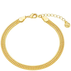 Flat Box Chain Bracelet Gold