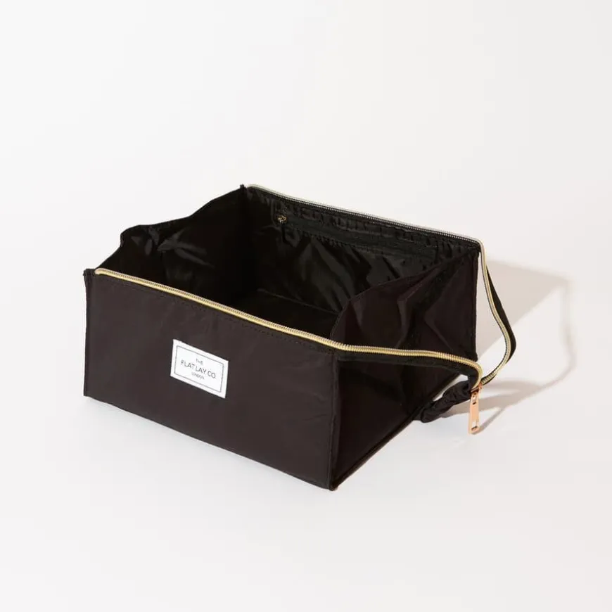 Flat Lay Makeup Box Bag Classic Black