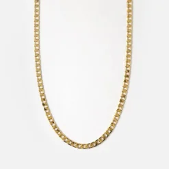 Flat Link Curb Chain Necklace