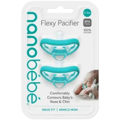 Flexy Pacifier Turquoise 0-3m 2pcs