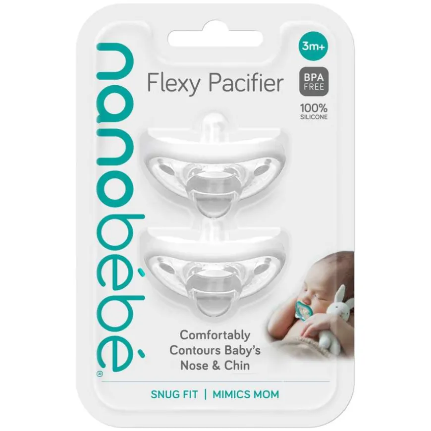 Flexy Pacifier White 3m+ 2pcs
