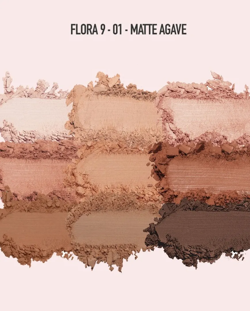 Flora 9 Eyeshadow Palette Matte Agave 5,85g