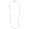 Florence Pearl Necklace Silver/White 45cm