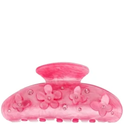 Flower & Butterfly Hair Claw Bubblegum Pink