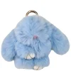 Fluffy Bunny Bag Charm Light Blue