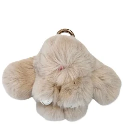 Fluffy Bunny Bag Charm Sand
