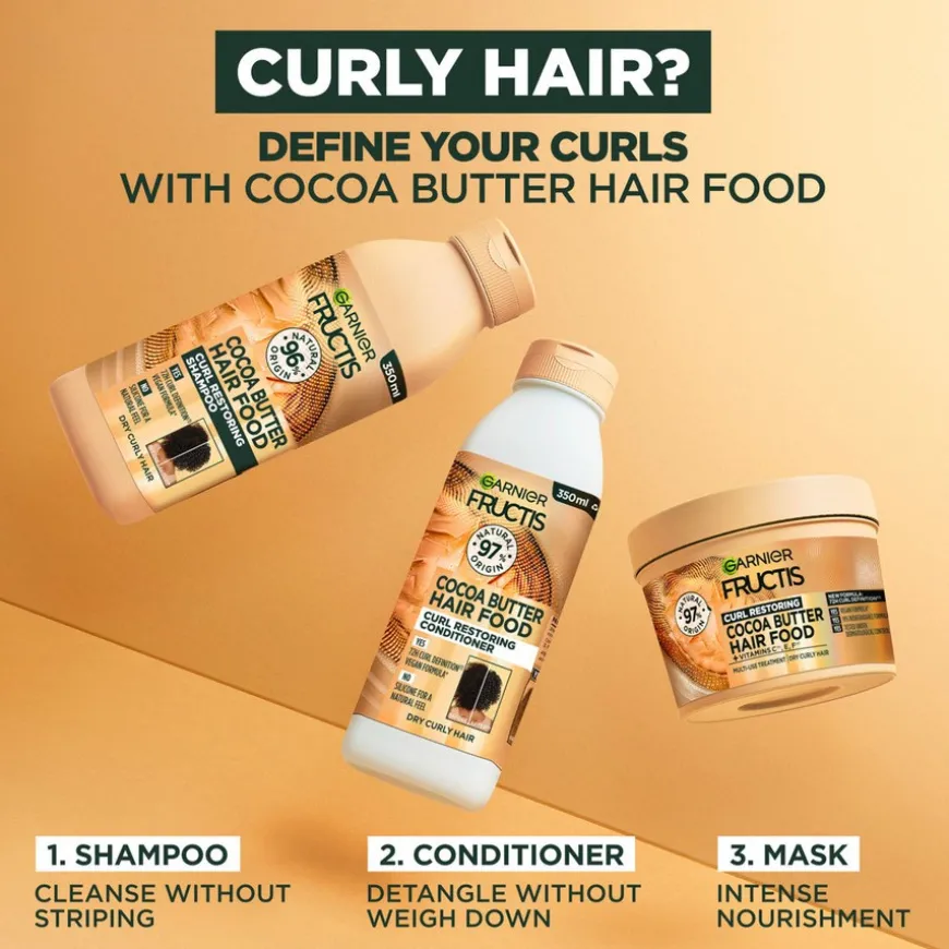 Fructis Hair Food Cocoa Butter Shampoo 350ml
