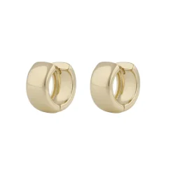 Gina Big Ring Earring Plain Gold Onesize