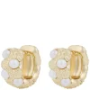Gisele Big Ring Earrings Gold White Onesize