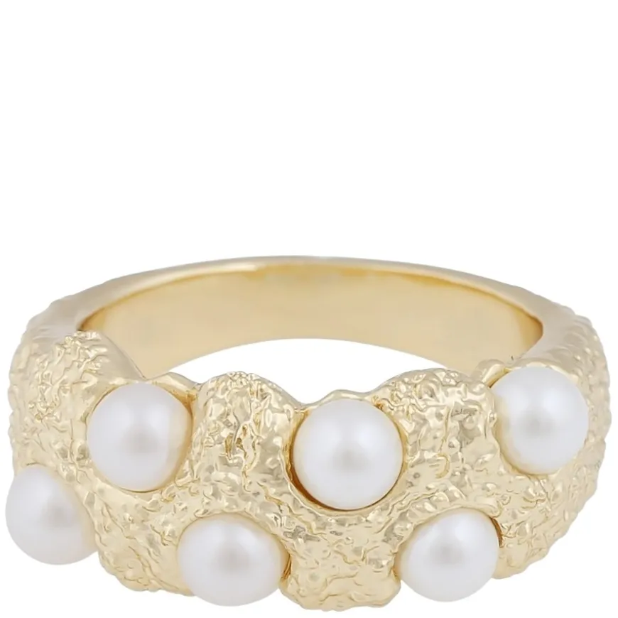 Gisele Big Ring Gold White S