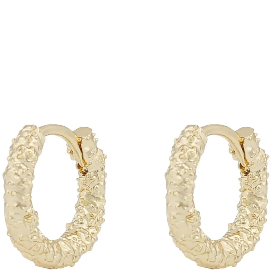 Gisele Small Ring Earrings Plain Gold Onesize
