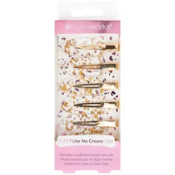 Gold Flake No Crease Clips 6pcs