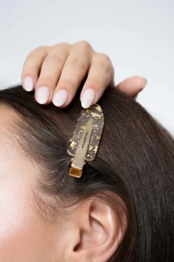 Gold Flake No Crease Clips 6pcs