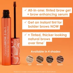 GrandeBrow 2 in 1 Tinted Brow Gel + Brow Enhancing Serum Medium 3,5ml