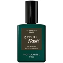 Green Flash Led Nail Polish Khaki 15ml