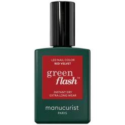 Green Flash Led Nail Polish Velvet Red 15ml
