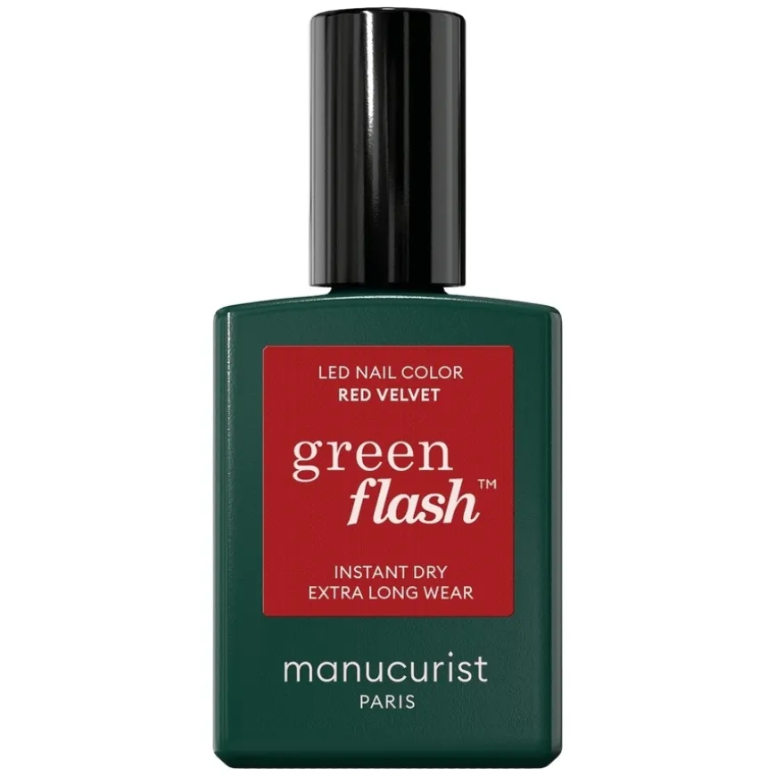 Green Flash Led Nail Polish Velvet Red 15ml