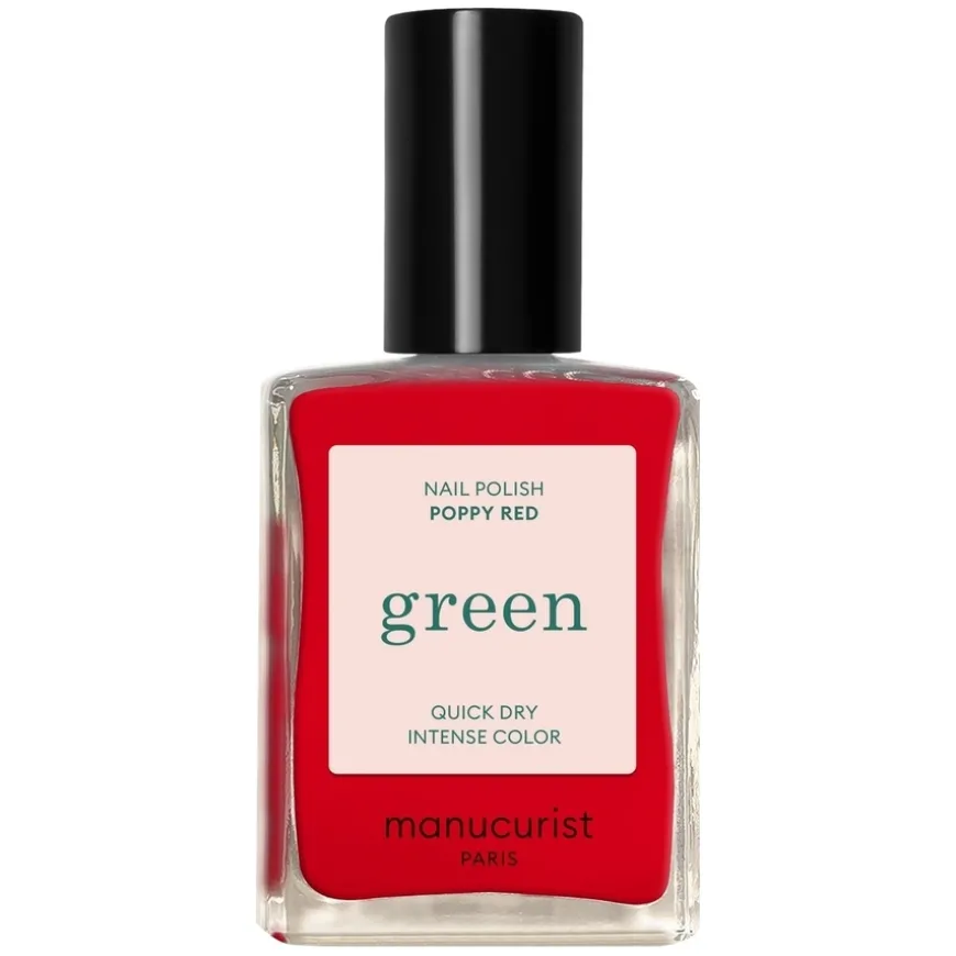 Green Nail Polish Poppy Red 15ml