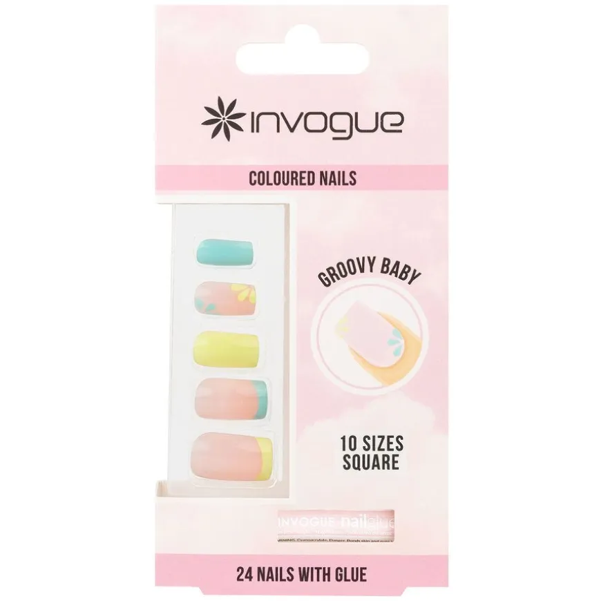 Groovy Baby Nails Square Nails 24pcs
