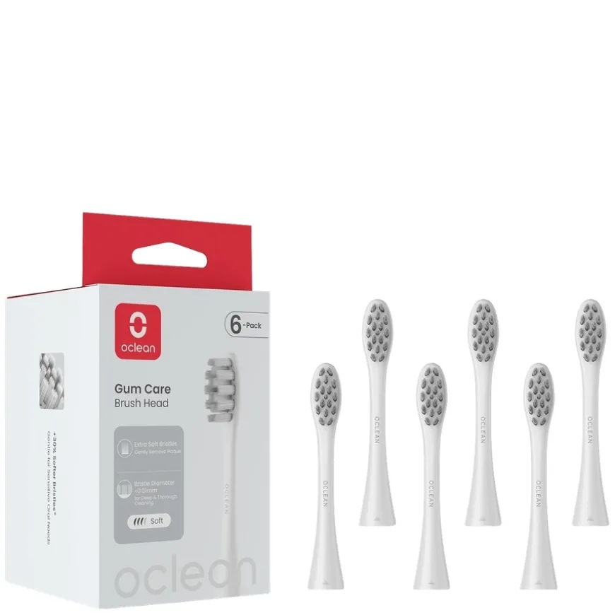 Gum Care Brush Head White 6pcs