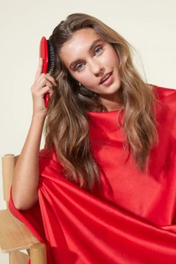 Hair Brush Red Poppy Medium