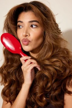 Hair Brush Red Poppy Medium