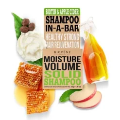 Hair Care Shampoo Bar Moisture Volume Biotin & Apple Cider 40g