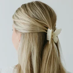 Hair Claw Butterfly White
