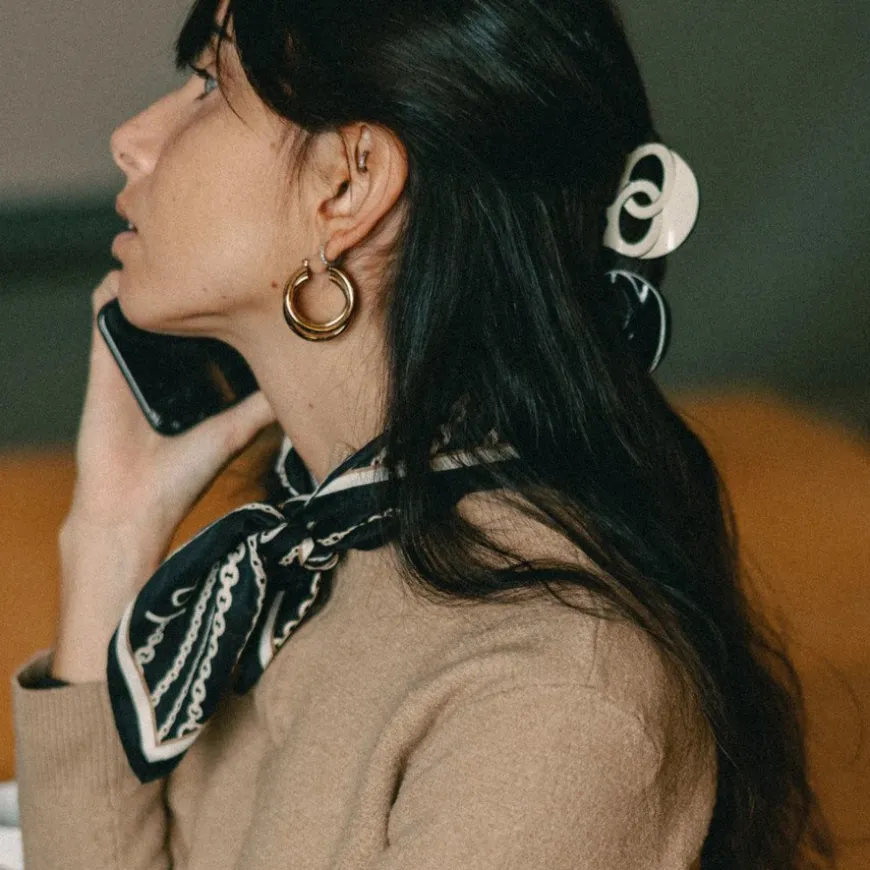 Hair Claw Coco White