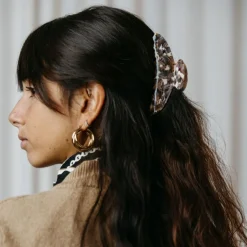 Hair Claw Diana Large Grey