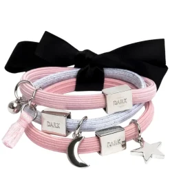 Hair Ties Charm Combo Roses With Silver 3pcs