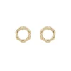 Harper Round Ear Plain Gold Onesize