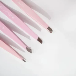 HD Combination Tweezer Set Pink 4pcs