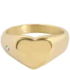 Heart Signet Ring Gold Size 4