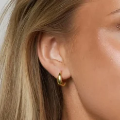 Hedvig Classic Wide Hoop Earrings Gold