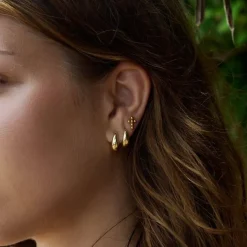 Hedvig Classic Wide Hoop Earrings Gold