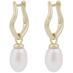 Hilma Small Ring Pendant Earrings Gold White Onesize