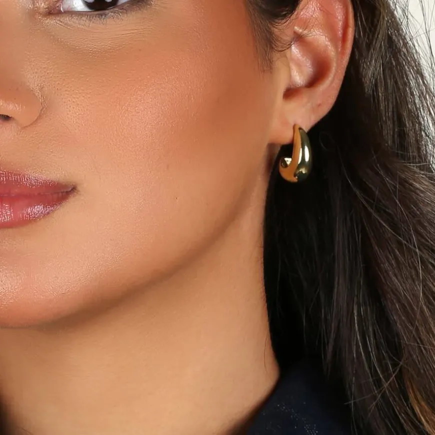 Honey Drop Oval Earring Gold Onesize