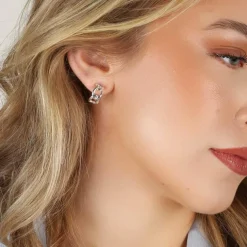 Honey Oval Earring Silver Onesize