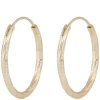 Honey Sparkling Hoop Earring Gold 25mm