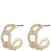 Honey Stone Oval Earring Gold/Clear Onesize