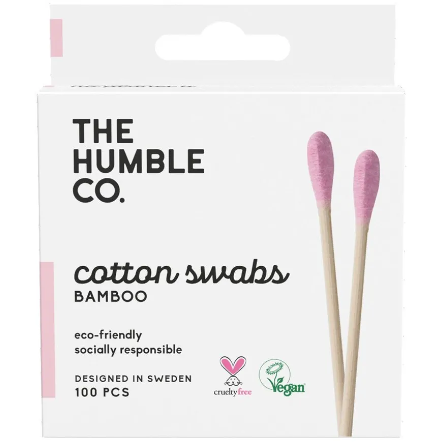 Humble Natural Cotton Swabs Purple 100pcs