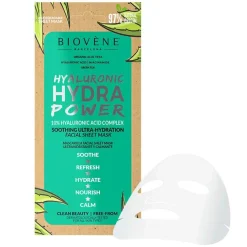 Hyaluronic Hydra Power Ultra-Hydration Organic Aloe Vera Biodegradable Sheet Mask 20ml