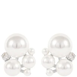 Icon Earring Silver/White Onesize