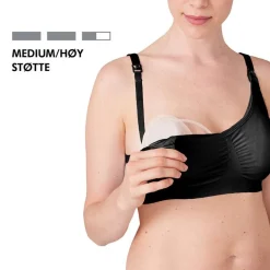 3-In-1 Nursing And Pumping Bra Black L
